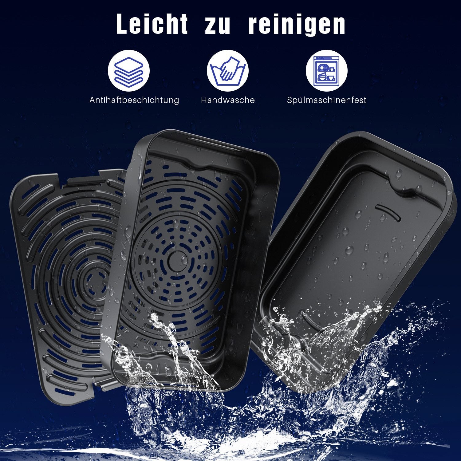 OYAJIA Heißluftfritteuse & Elektrogrill 2in1