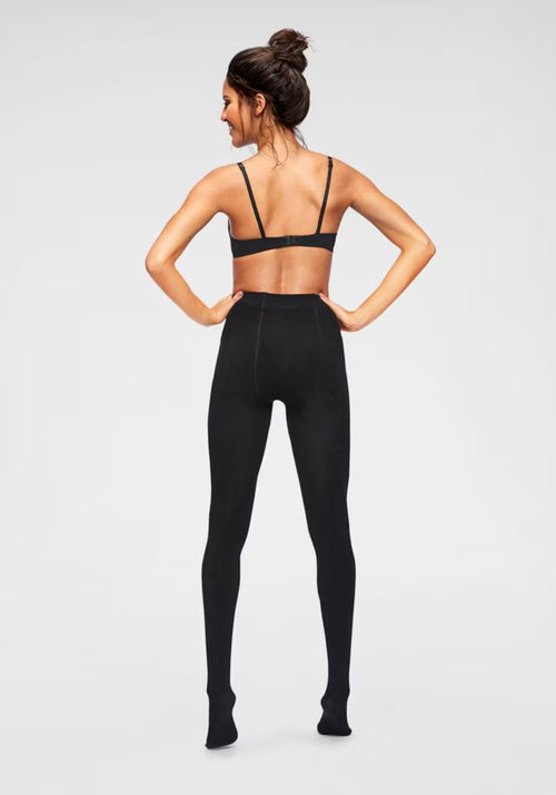 2er Pack ROGO X LAVANA Damen Baumwoll-Strumpfhose bequeme Strumpf-Hose 542819 Schwarz/Grau