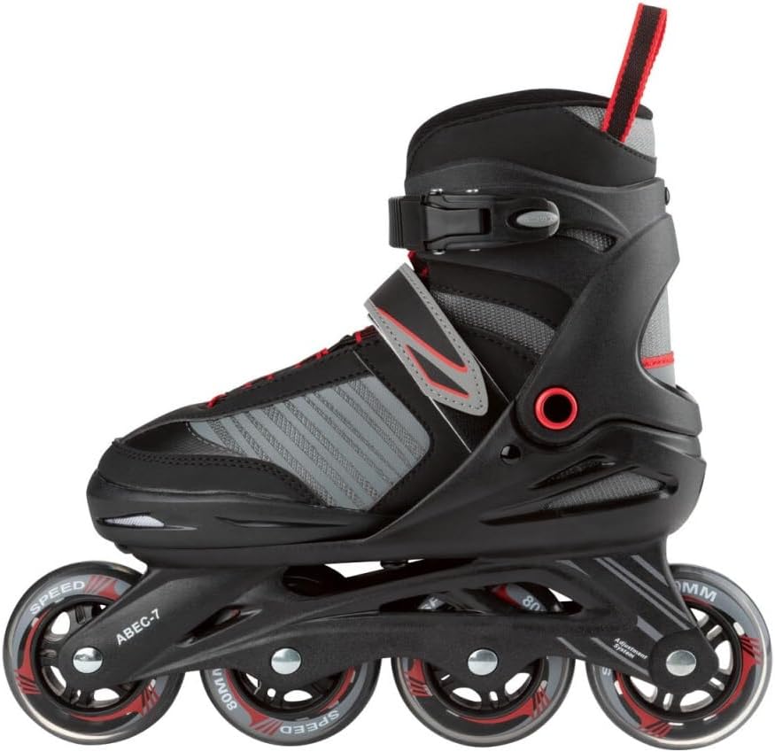 CRIVIT Jugend Inlineskates, Größe 37-41 (schwarz/rot) - Image 4