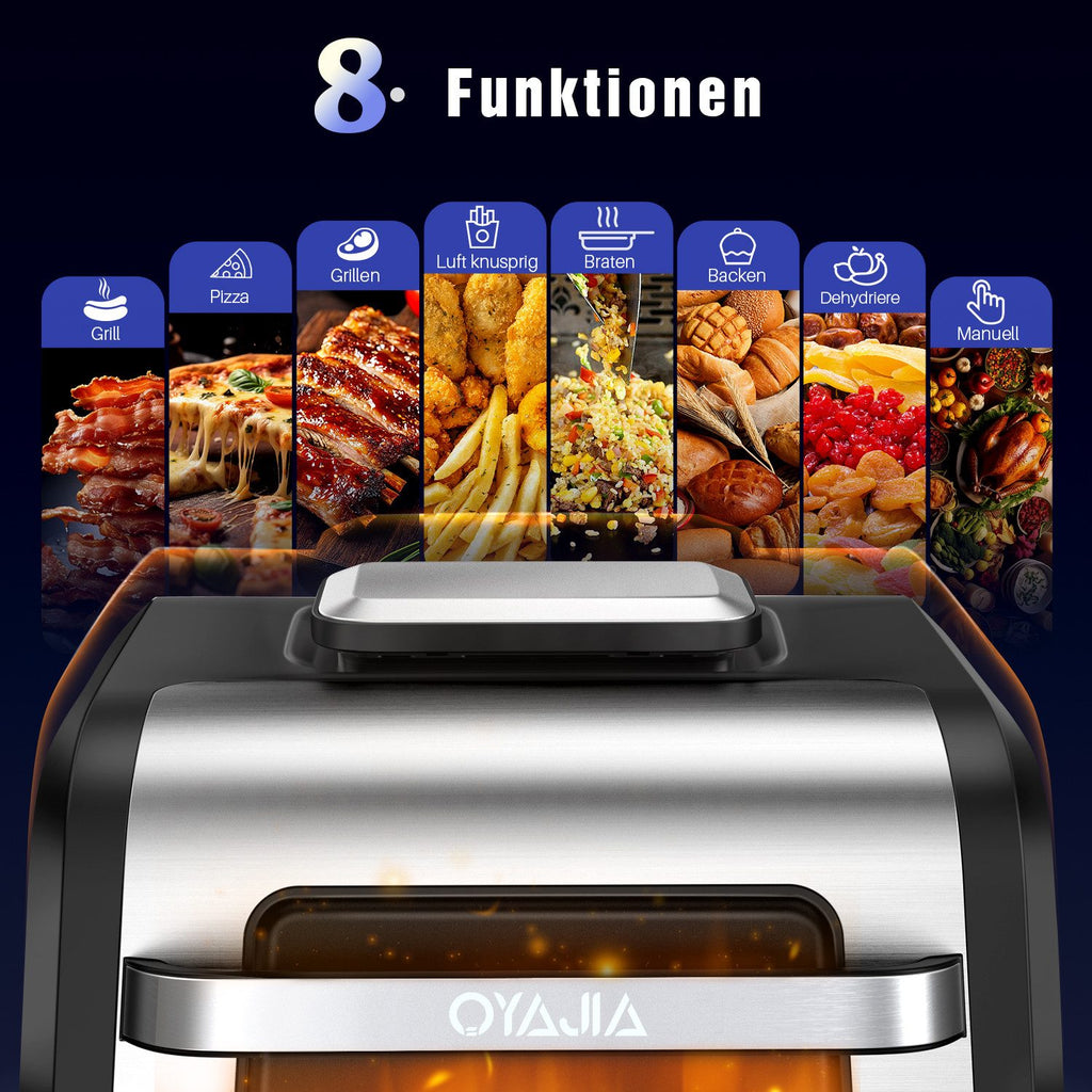 OYAJIA Heißluftfritteuse & Elektrogrill 2in1