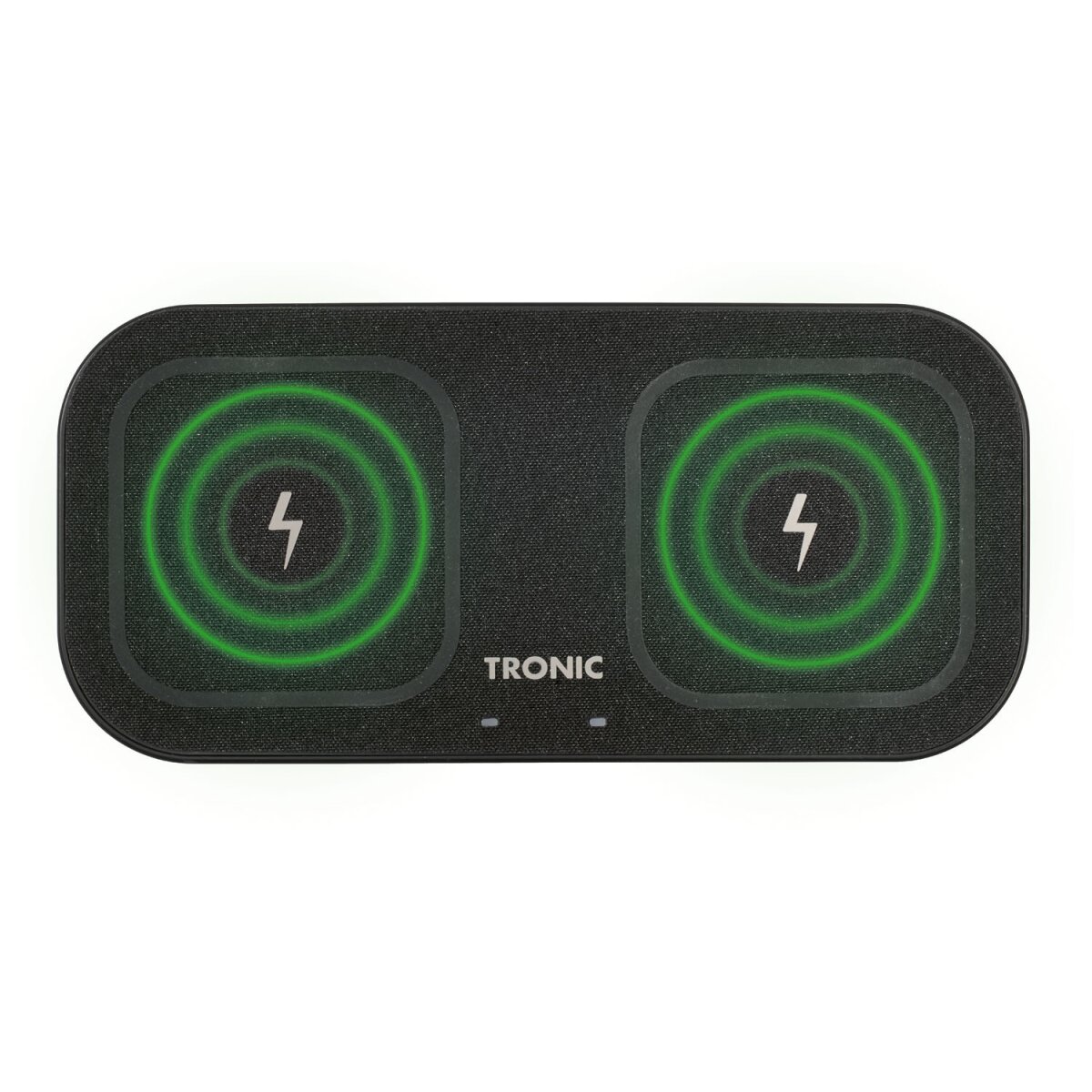 TRONIC® Ladepad QI Dual, mit Metallrahmen, inkl. 30 W Netzteil (schwarz) - Image 5