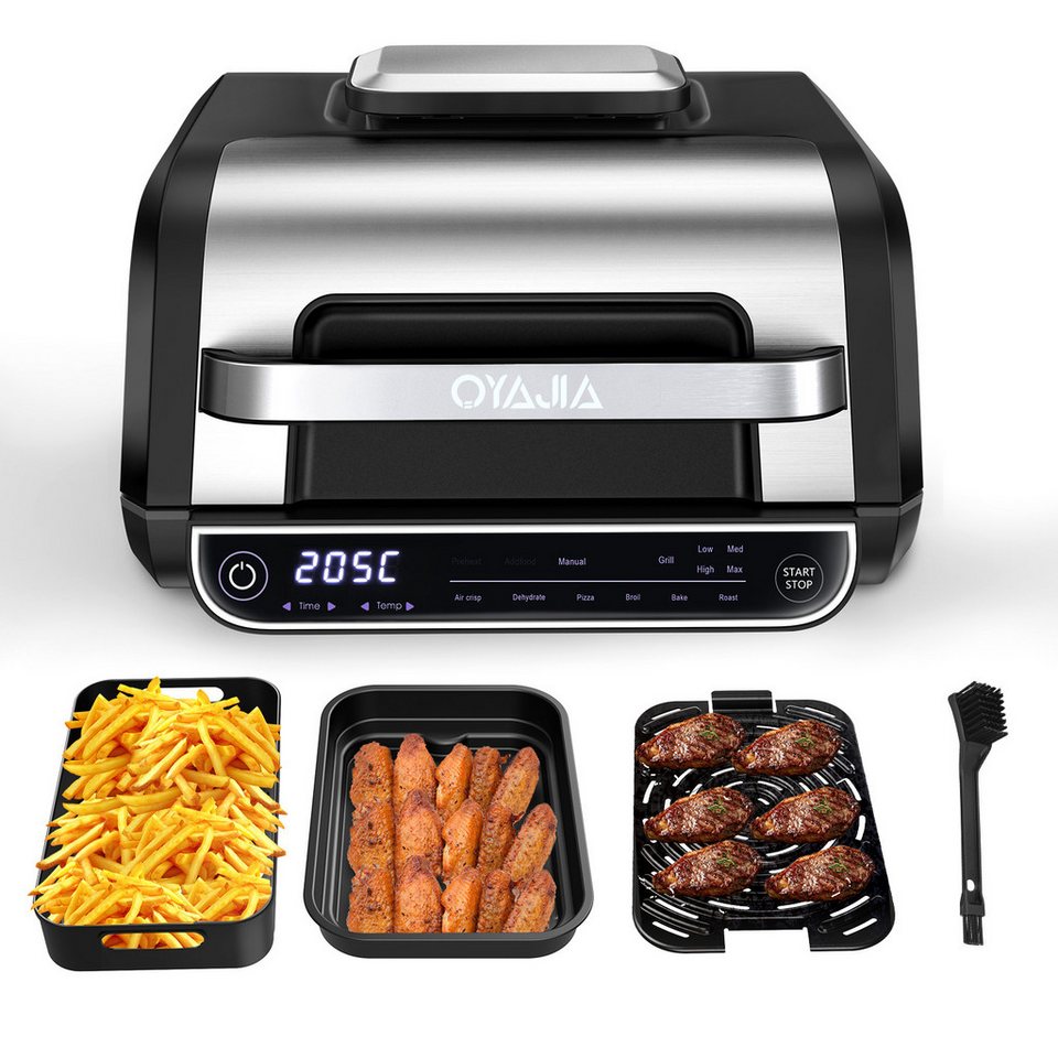 OYAJIA Heißluftfritteuse & Elektrogrill 2in1